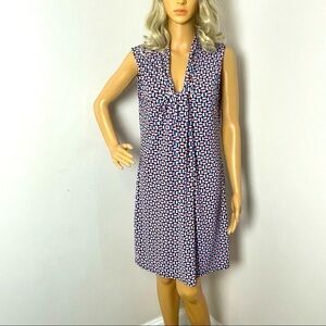 Leota Dress – Shift Style – V-Neck Knot Neckline – Sleeveless – Size XL (Fits Li